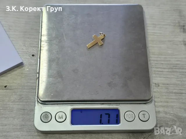 Златен Кръст 18К 750 / 1,71 гр., снимка 6 - Колиета, медальони, синджири - 56150776
