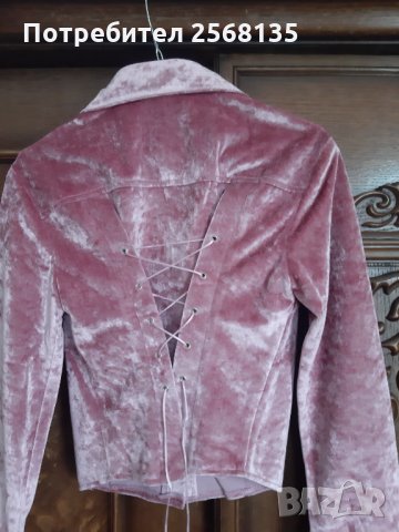 Шикозна НОВА Риза от Копринено Кадифе с дезайн тип Корсет на гърба, снимка 4 - Ризи - 35533041