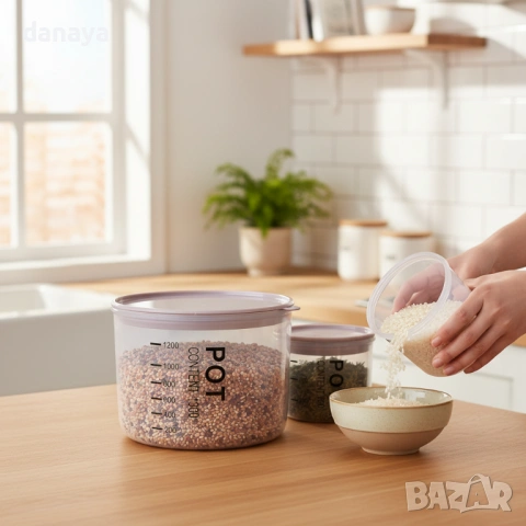 6403 Кухненски контейнери за съхранение с капак, прозрачни кутии за храна, 3 размера, снимка 2 - Кутии за храна - 53381662