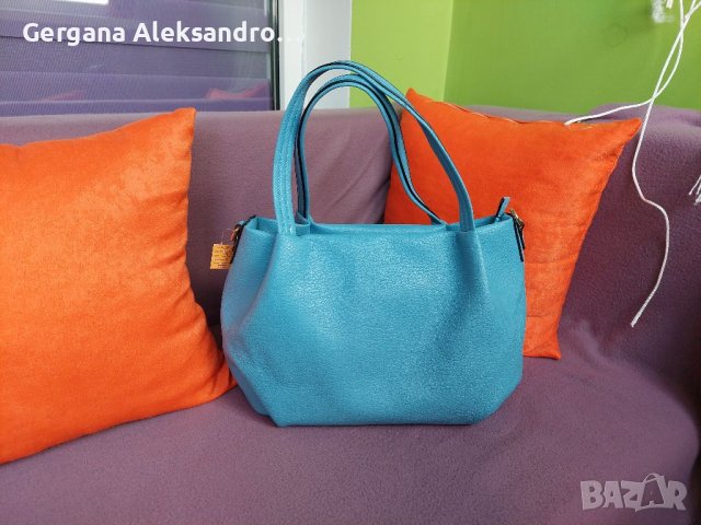 Дамски нова синя чанта с етикет , снимка 4 - Чанти - 40716692