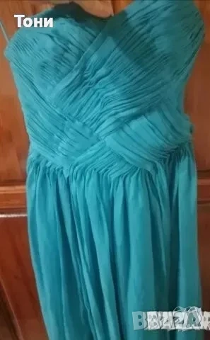 Небесно Синя Официална Рокля Нова XS , снимка 4 - Рокли - 50471509