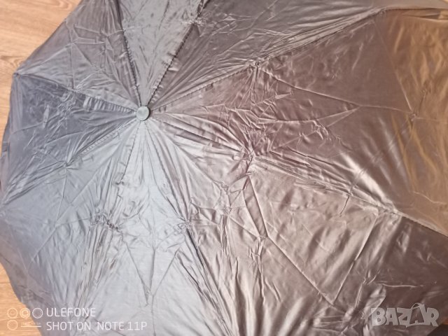 Мъжки сгъваем черен чадър 96 см. диаметър с калъф, снимка 6 - Други - 39698300