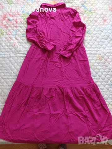 Amisu дълга цикламена рокля, снимка 7 - Рокли - 50310989