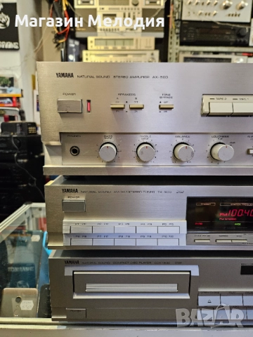 Страхотна аудиосистема YAMAHA В отлично техническо и визуално състояние. Усилвател Yamaha AX-500 + т, снимка 3 - Аудиосистеми - 41640034