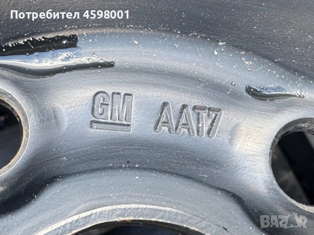 4бр.Оригинални железни джанти 15цола 5x105 + ДАТЧИЦИ за Opel Astra J,K,Chevrolet AveoC,Cruze, снимка 10 - Гуми и джанти - 54010738