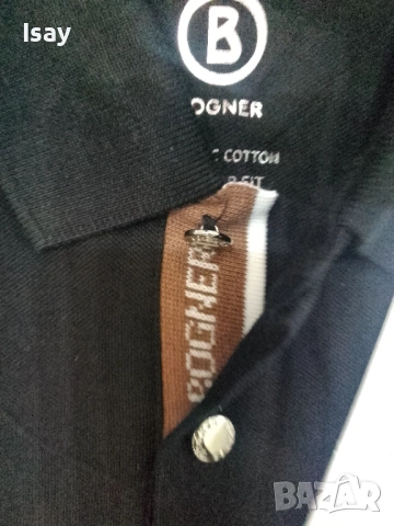 Мъжка тениска БОГНЕР Л последен размер в черен цвят , снимка 2 - Тениски - 53202750