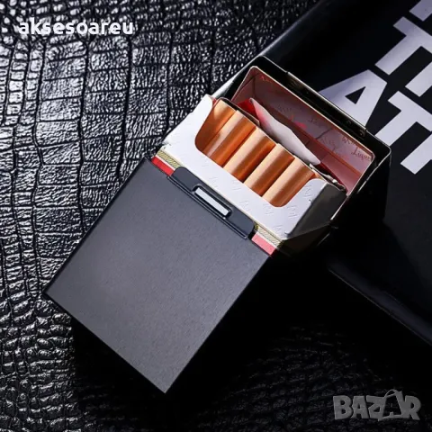 Качествена унисекс кутия за цигари калъф от алуминиева сплав Джобна кутия за пушачи за Подарък, снимка 16 - Други - 50223156