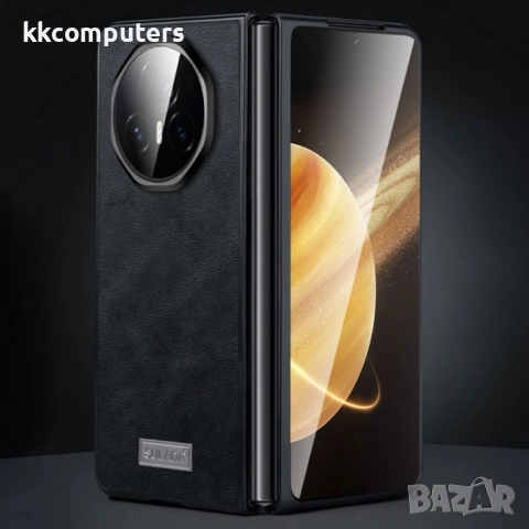 Калъф за Honor Magic V3 SULADA Shockproof TPU и Естествена Кожа и протектор– 4 цвята