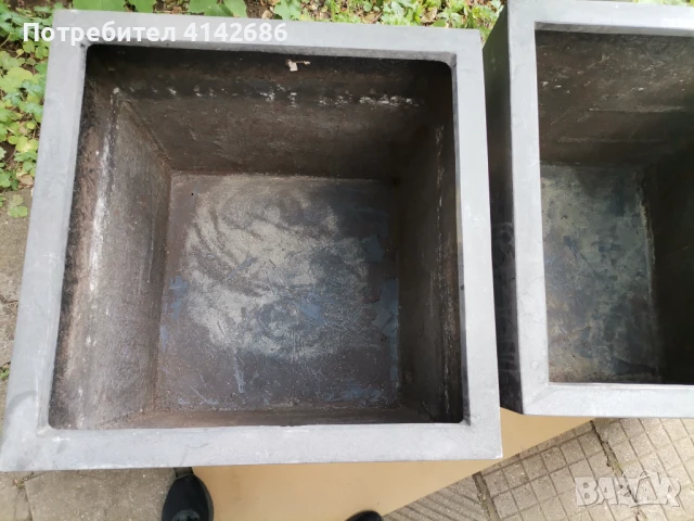 Дизайнерски саксии BLOCK сиви, снимка 3 - Саксии и кашпи - 50832074