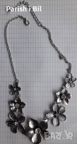 Посребрена фешън Арт огърлица,колие,медальон ,стилни бутикови бижута,комплект, снимка 14 - Колиета, медальони, синджири - 40284416