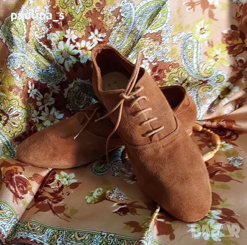 Естествен велур / модел Оксфорд "Akira" / голям размер , снимка 3 - Дамски ежедневни обувки - 47265209