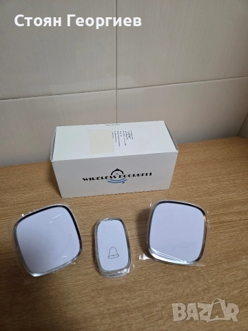 Чисто нов Безжичен звънец с 2 приемника и един бутон обхват 300метра, снимка 2 - Друга електроника - 52795112