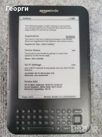 четец Kindle 3 Generation, снимка 5 - Електронни четци - 47855600