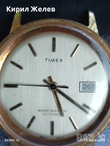 Стар механичен часовник TIMEX AUTOMATIC работи иска почистване рядък за КОЛЕКЦИЯ 32430, снимка 2 - Антикварни и старинни предмети - 51095395