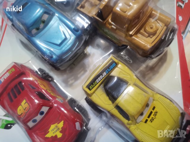  6 големи  Макуин Маккуин колите McQueen cars пластмасови колички играчки за игра и торта, снимка 3 - Фигурки - 37508700