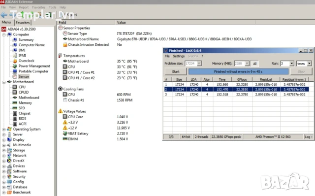 Gigabyte GA-880GA-UD3H socket AM3, снимка 7 - Дънни платки - 51417673