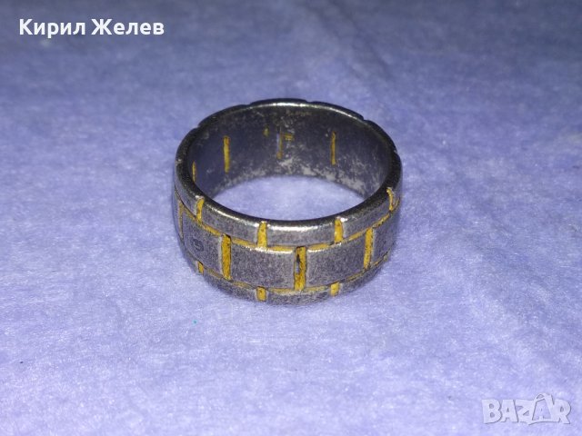 Стар ВИНТИДЖ АРТ МОДЕЛ СРЕБЪРЕН ПРЪСТЕН ПАТИНИРАНО СРЕБРО 925 Тип ХАЛКА РЪЧНА РЯДКА ИЗРАБОТКА 39988, снимка 6 - Пръстени - 42657068