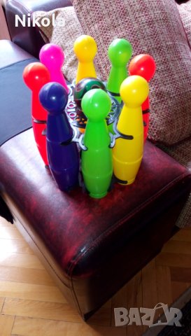Детка игра Боулинг от 8 цветни кегли и топка, снимка 7 - Други - 29303046