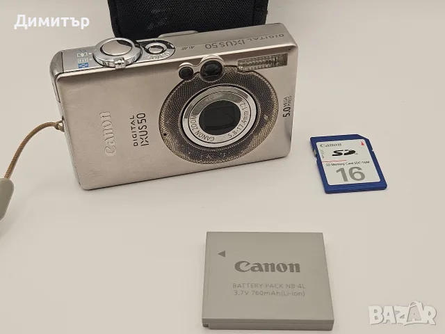 Дигитален фотоапарат Canon IXUS 50 5.0MP камера с карта и батерия