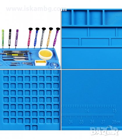 ТЕРМОУСТОЙЧИВА СИЛИКОНОВА ПОДЛОЖКА ЗА РАБОТА С ПОЯЛНИК - код 2546, снимка 13 - Поялници и запояване - 33936339