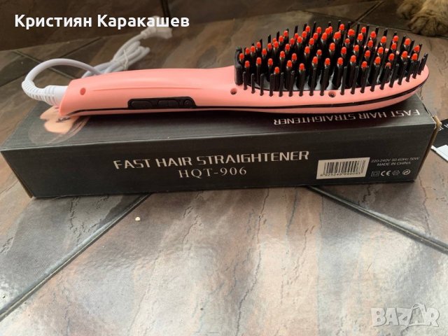 Електрическа четка за изправяне на коса, снимка 3 - Преси за коса - 38870629