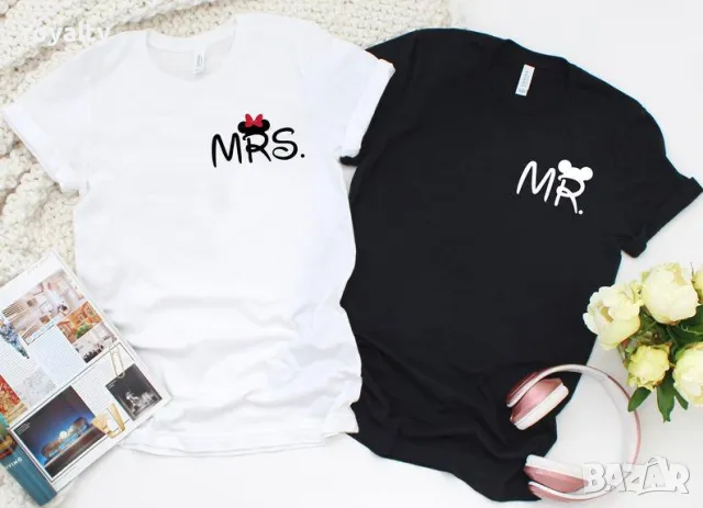 Памучни тениски за двойки Различни дизайни , снимка 5 - Тениски - 49887246