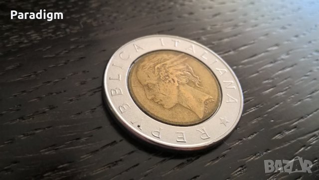 Монета - Италия - 500 лири | 1991г., снимка 2 - Нумизматика и бонистика - 31393048