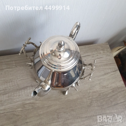 Спиртен чайник на стойка с горелка, 1.5 кг, снимка 6 - Кани - 51668842