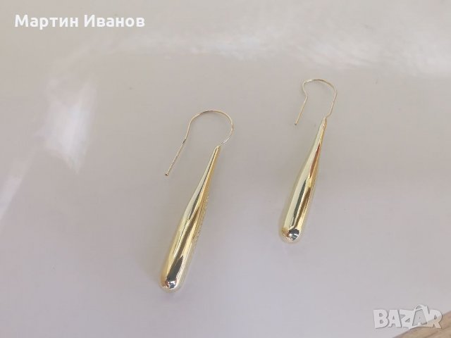 Златни обеци бухалки , снимка 6 - Обеци - 35275573