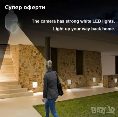 Куполна Wi-Fi камера под формата на крушка с широкообхватен ъгъл на видимост, снимка 5 - Камери - 49039411