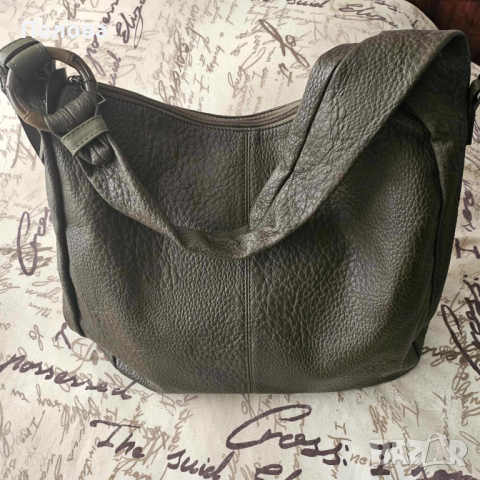 Чанта тип торба, цвят kaki/маслено зелен, снимка 3 - Чанти - 44687610