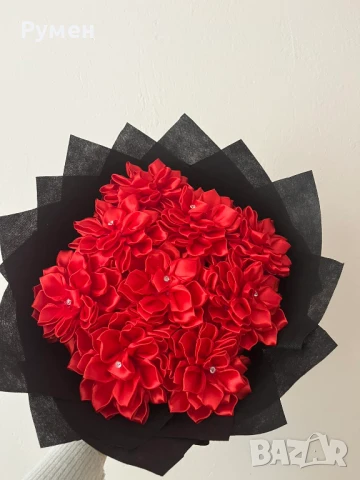 Букети от вечни рози (сатенени рози)., снимка 11 - Подаръци за жени - 46401681