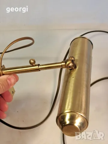 ретро бронзова стенна лампа за осветление на картина, огледало  7/4, снимка 2 - Декорация за дома - 49820551