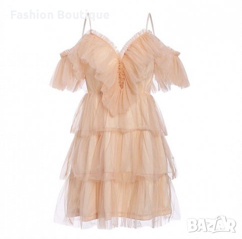 Елегантна рокля с тюл, снимка 5 - Рокли - 30265668