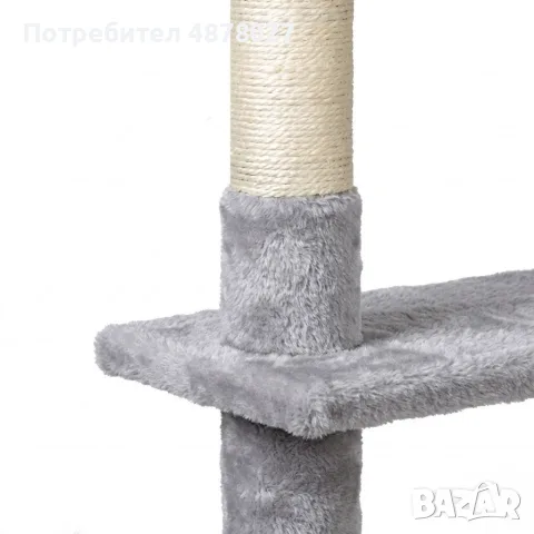 Драскалка дърво за котки XXL 203 см – 11 нива, къщички, легла, хамак и катерушка, снимка 4 - За котки - 55997647