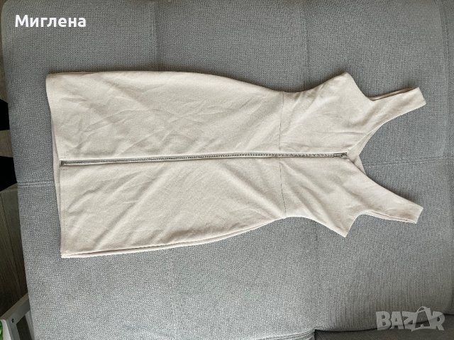 Рокля светло бежова, снимка 6 - Рокли - 38330328
