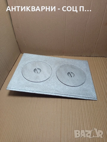 Соц Стара Чугунена Плоча За Стара Печка Барбекю Барбекюта Огнища. НОМЕР 633., снимка 2 - Антикварни и старинни предмети - 53288245