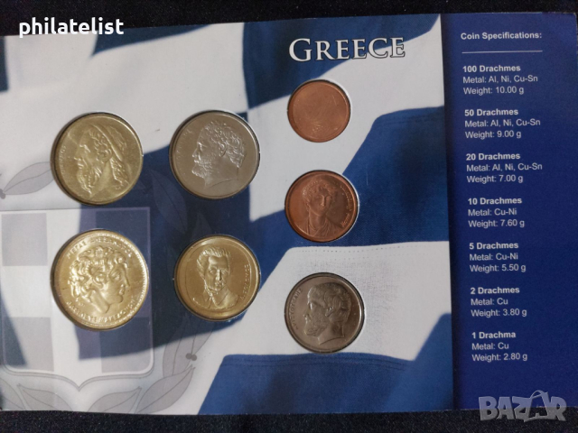 Гърция 2000 - Комплектен сет от 7 монети, снимка 2 - Нумизматика и бонистика - 44511366