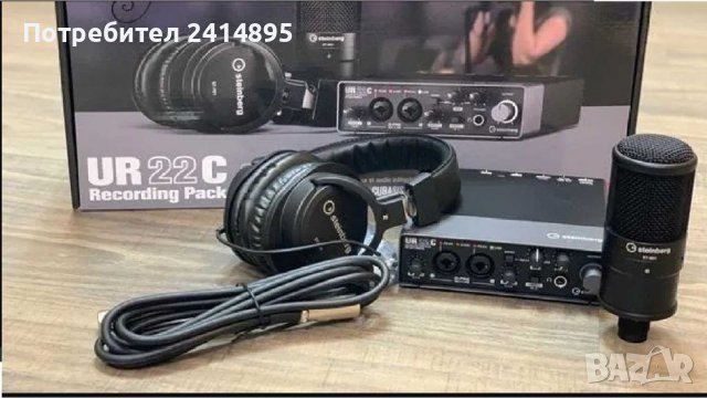 Комплект за аудио запис Steinberg - UR22C Recording Pack, черен, снимка 1 - Други - 26479855