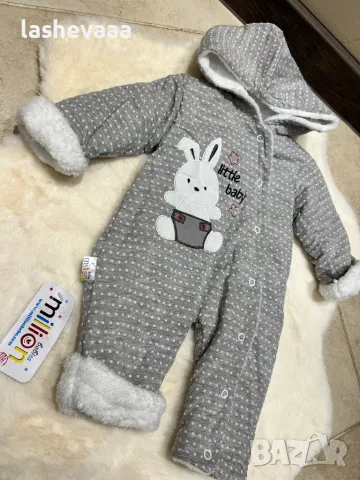 Бебешки дебели гащеризони за момичета, снимка 2 - Бебешки гащеризони - 47707671