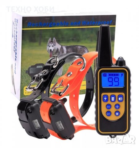 ЕЛЕКТРОНЕН НАШИЙНИК ЗА КУЧЕ КАИШКА С ТОК ЗА ОБУЧЕНИЕ И ДРЕСИРОВКА ДО 800 МЕТРА ОБХВАТ,ВОДОУСТОЙЧИВ., снимка 2 - За кучета - 32575764