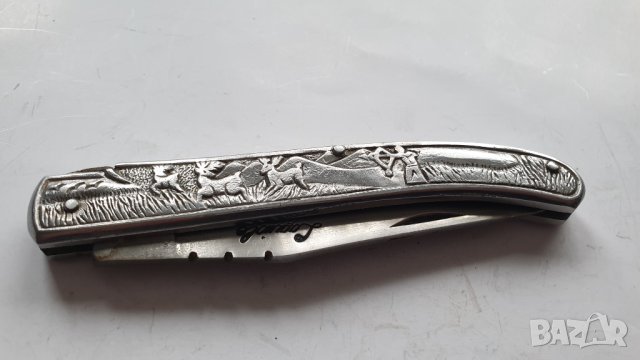 Сгъваем нож Laguiole с ловна сцена, снимка 17 - Антикварни и старинни предмети - 44374395