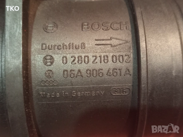 Дебитомер BOSCH за VW Audi Seat Skoda - 1.6 2.0, снимка 6 - Части - 52929854
