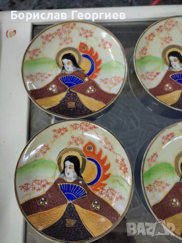 Шест чинийки за чаши за кафе япония, снимка 2 - Колекции - 39577450