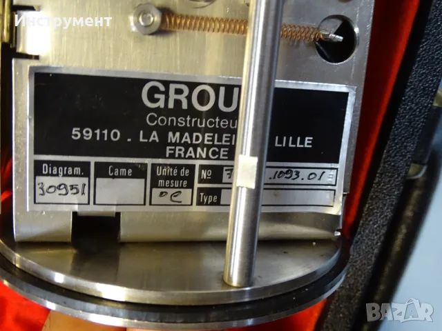 Механичен самописец GROUX 30951 mechanical temperature recorder, снимка 2 - Други инструменти - 55769930