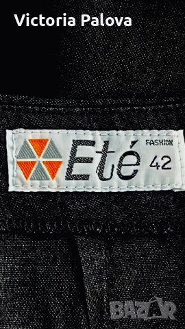 Черна права пола ETÈ лен, снимка 6 - Поли - 52022644