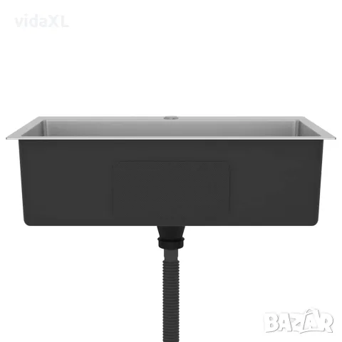 vidaXL Ръчно изработена кухненска мивка, неръждаема стомана, снимка 5 - Мивки - 56147700