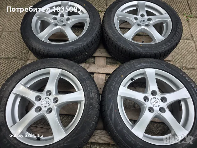 Лети джанти 16ки 5х108 Borbet + зимни гуми 205/55/16 RoadX, снимка 2 - Гуми и джанти - 56246312