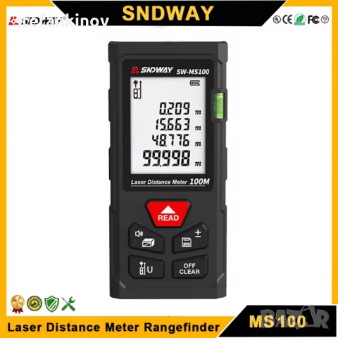 Лазерна ролетка 100м SNDWAY НОВ МОДЕЛ