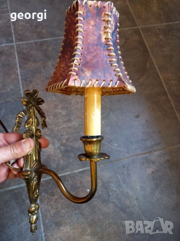 Бронзов аплик за стена    1/4, снимка 4 - Лампи за стена - 38459639